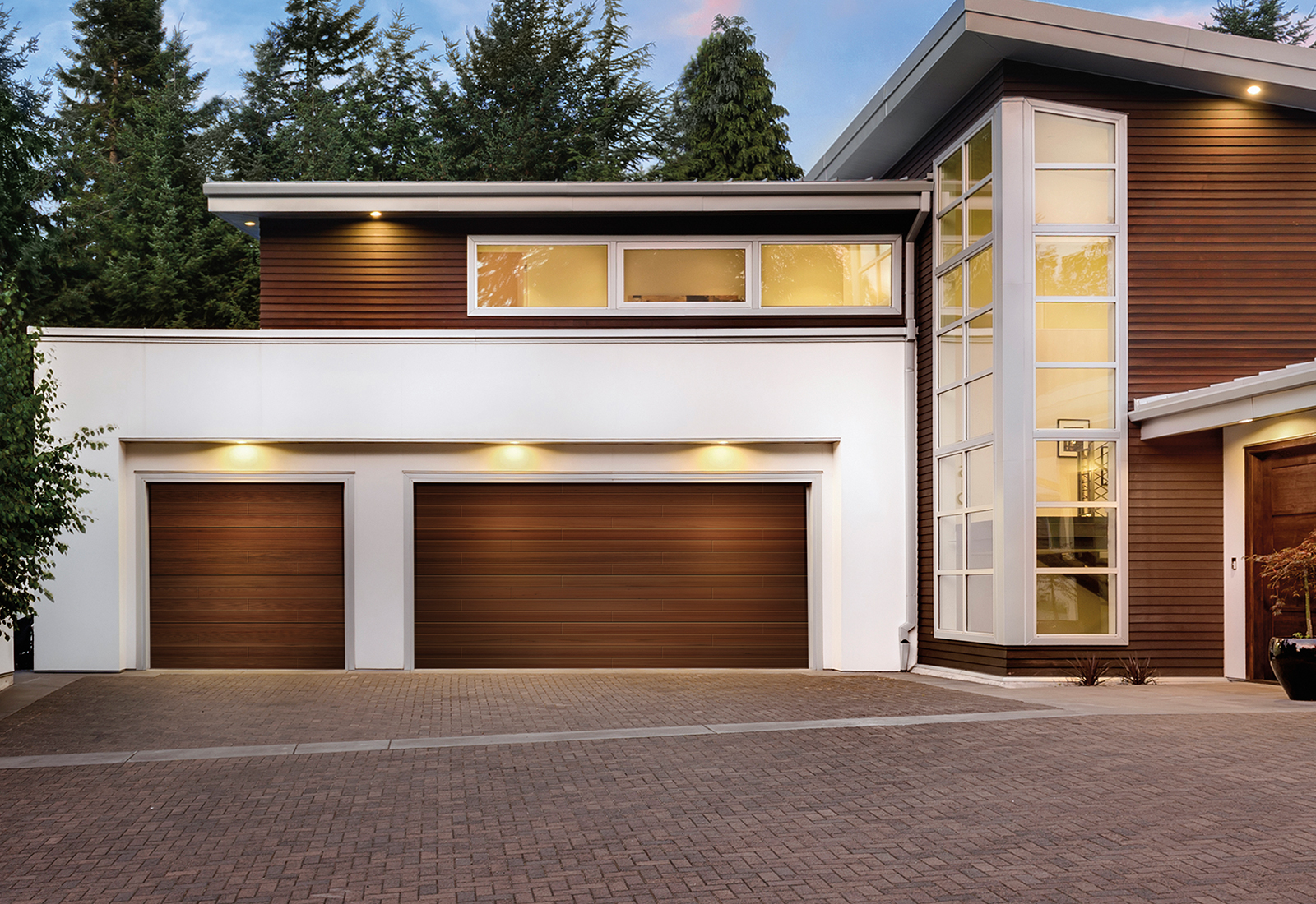 Residential garage door design by Clopay. Design is called Reserve Modern.