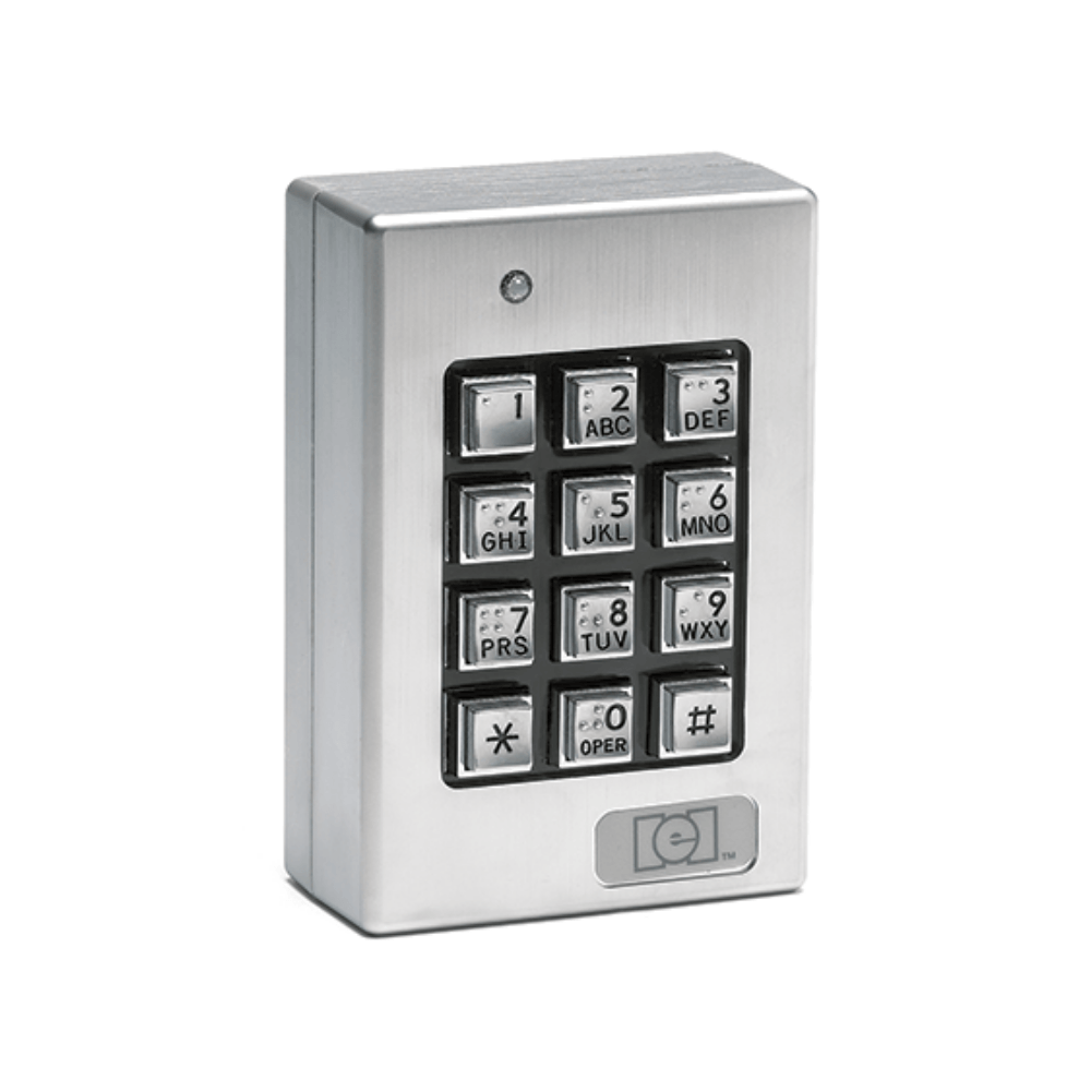 Keypad-Surface-mount-Brushed aluminum