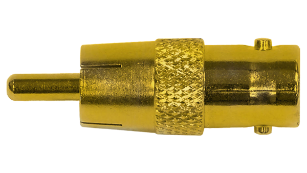 BNC-to-RCA Connector, gold-plated