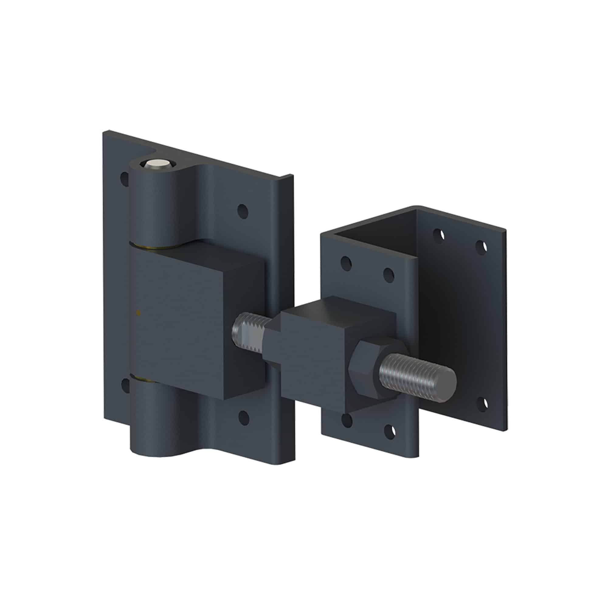 Heavyduty estate gate hinge bolt-on BLK