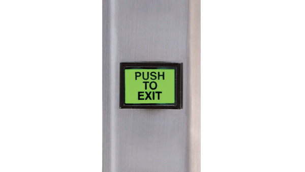 Push to Exit Button-Illuminated Green