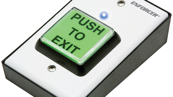 Wireless 2” square, green pushbutton