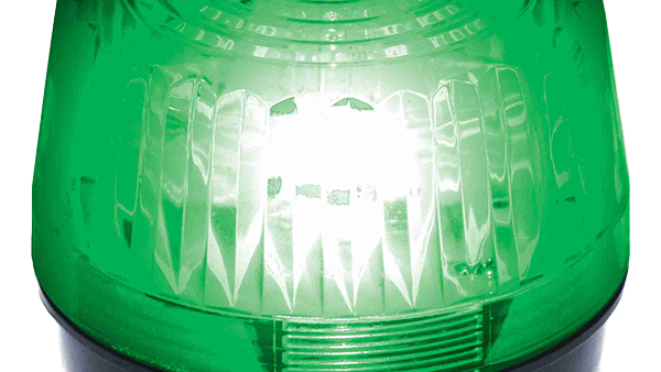 Strobe Light-Green Lens-6-24 vdc