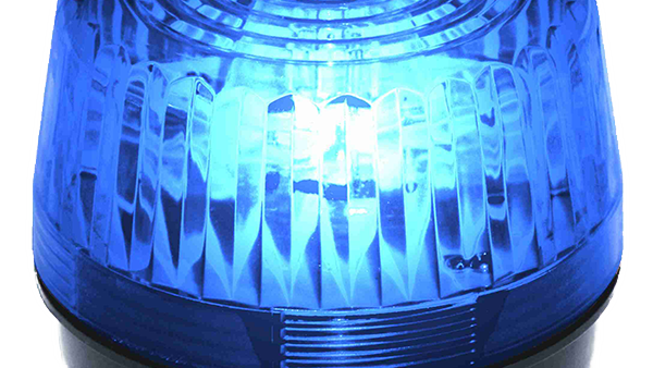 Strobe Light-Blue Lens- 6-24 vdc.