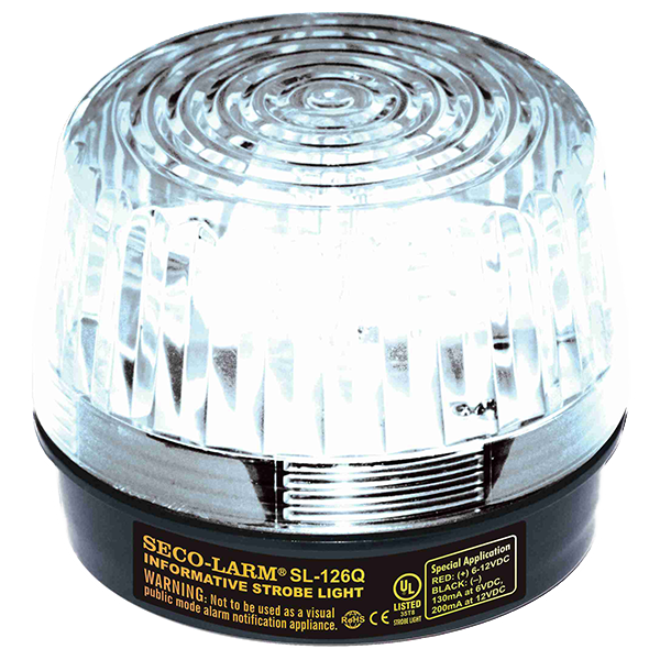 Strobelight 6-24 vdc clear lens cover