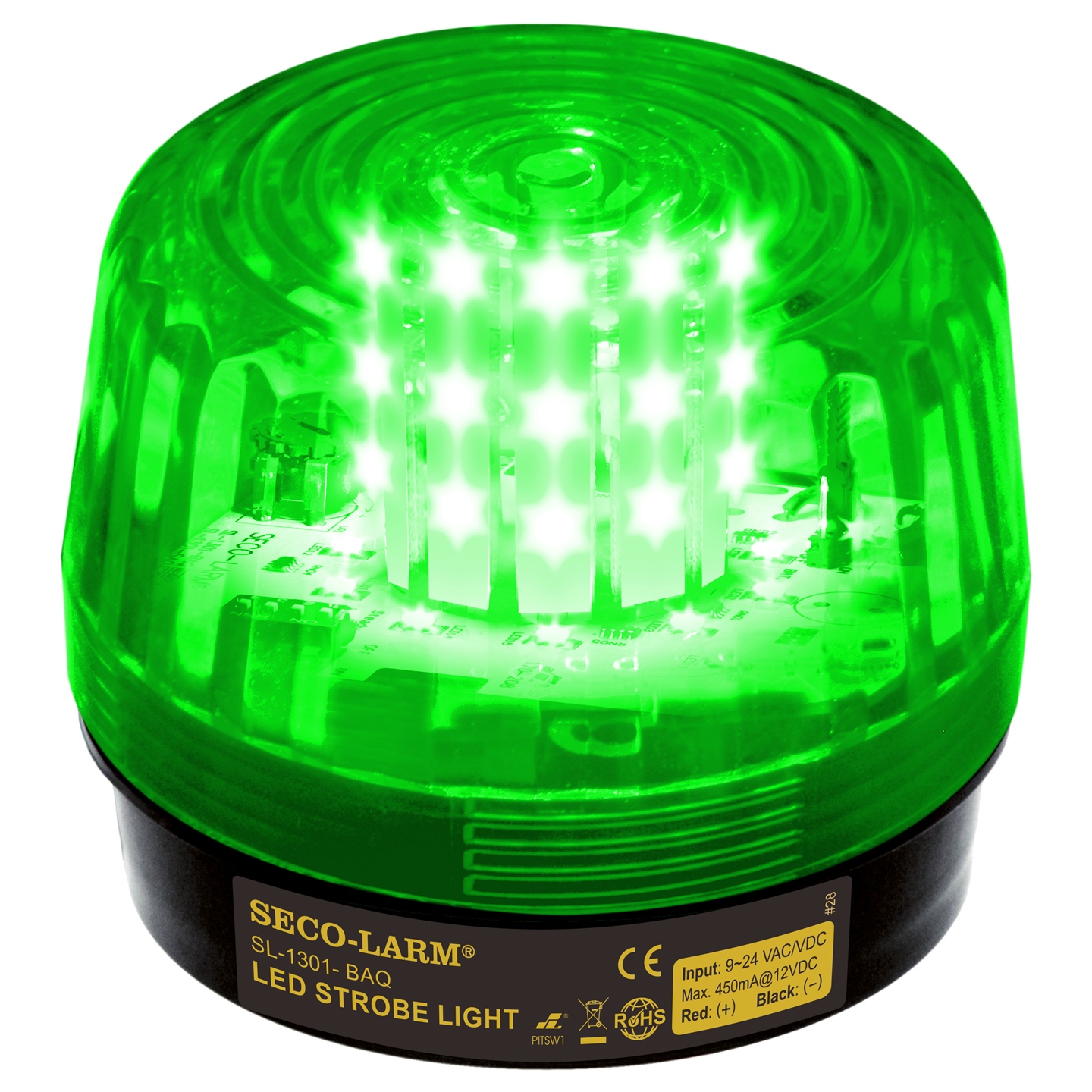 Strobe Light-Green LED-6 flash patterns