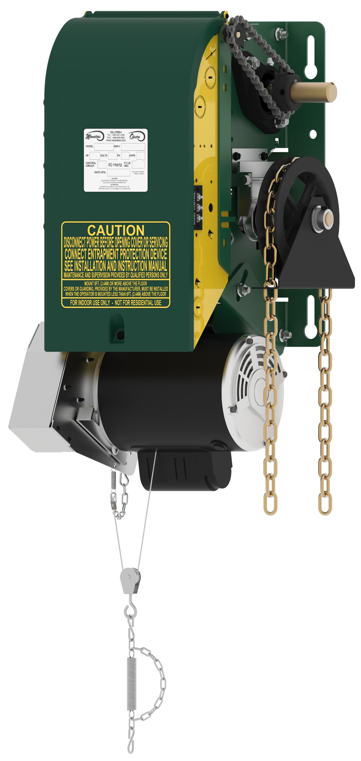 CDO Industrial Hoist RH 1/2HP-120V-1PH