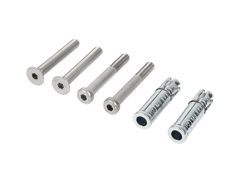 Masonry wall fixation set for keeps