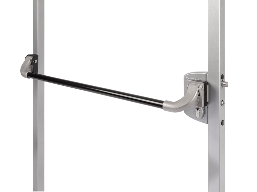 Push bar in aluminium for surface