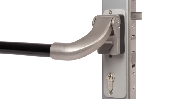Aluminum push bar for insert locks