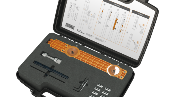Assembly and drill jig for RHINO gate