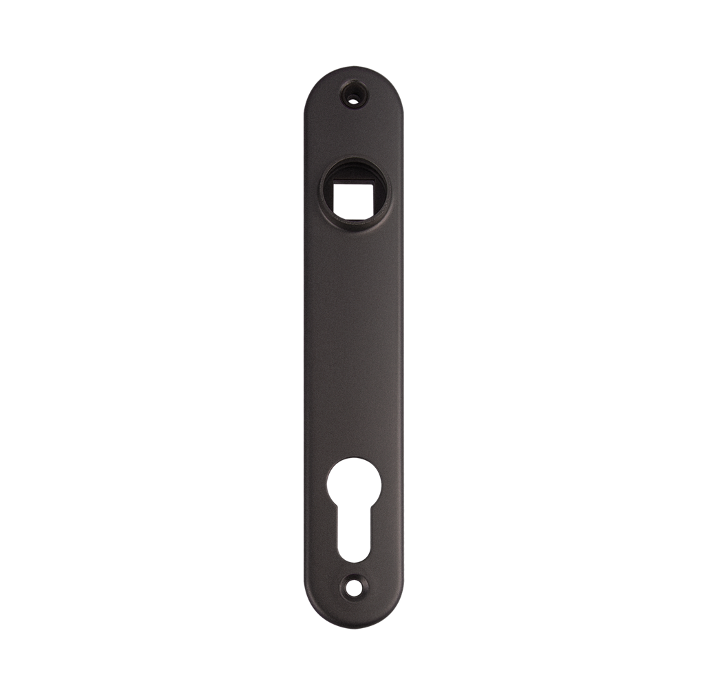 Aluminum cover shield for mortise locks
