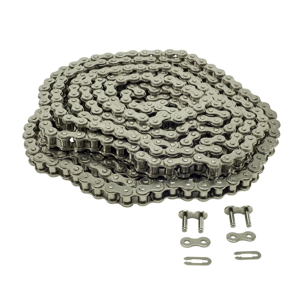 Nickel Plated Chain, #50 Drive, 25 ft