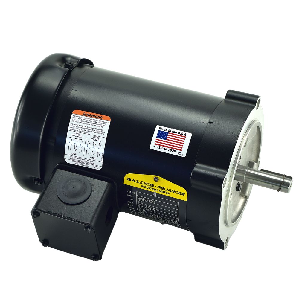 Motor 3/4HP 230/460V 3PH CF TEFC