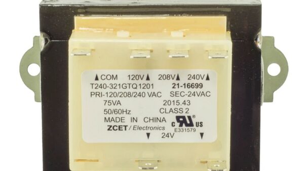Xfmr,120V-240V,75va,24vac,50/60 Hz
