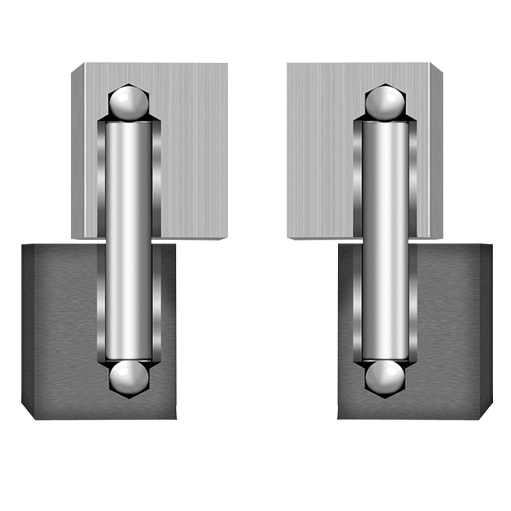 Hinge Pair, 1/2 Steel--1/2 Alum